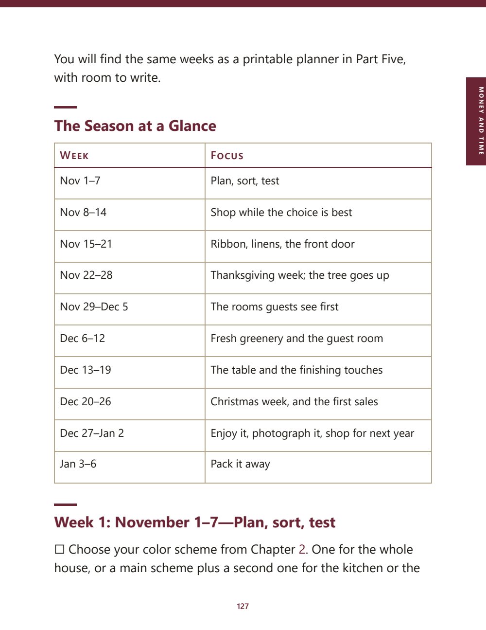 Chapter 15: the calendar, week 1